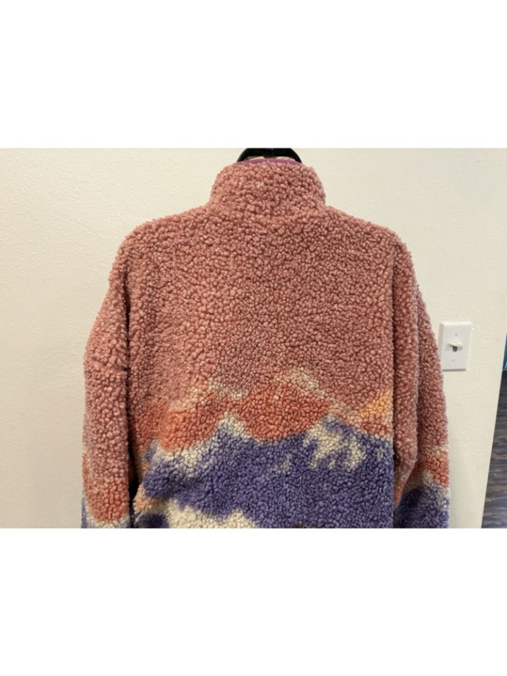 Wild Fable Womens Size L  Fuzzy Multi Colored Outerwear  Jacket Full Zip - Picture 6 of 10